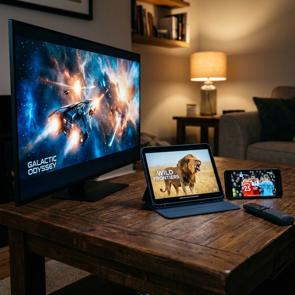 Best IPTV UK Devices in a modern living room setup