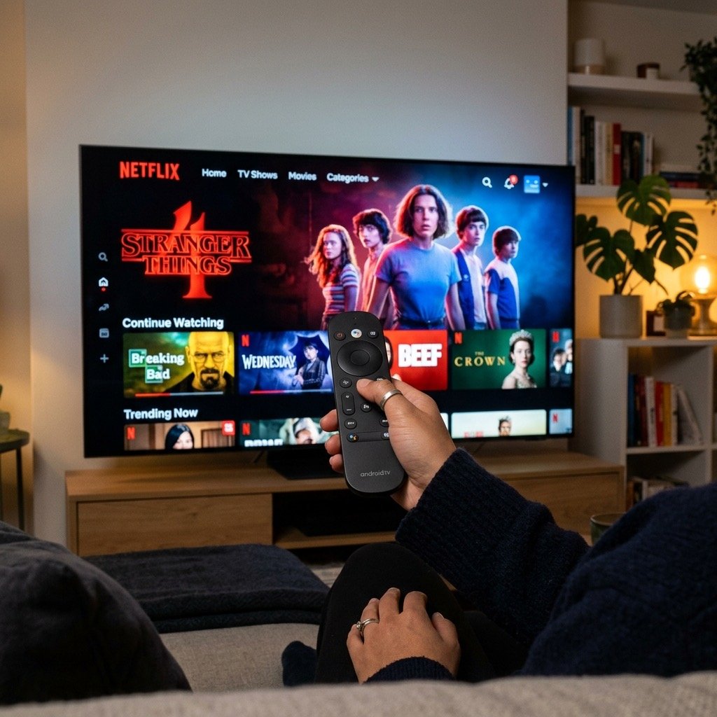 Modern Smart TV interface showing top-rated applications like IPTV Smarters and TiviMate